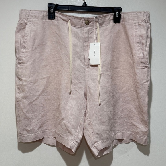 New Vince Lightweight Hemp Shorts 9” Pink Sz XXL Drawstring Costal Minimalist - Picture 1 of 10